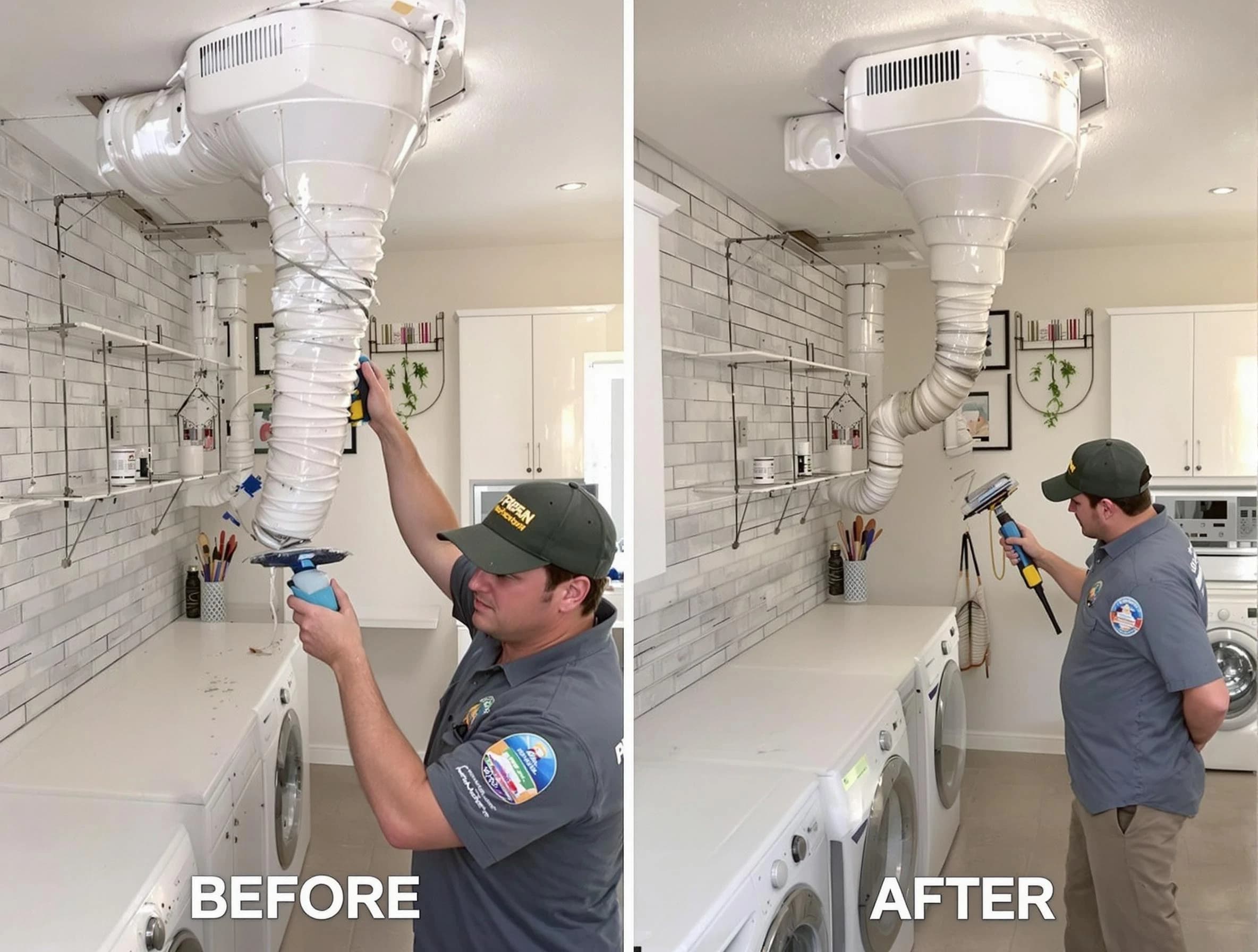 Professional dryer exhaust vent cleaning by Sandy Dryer Vent Cleaning in Sandy