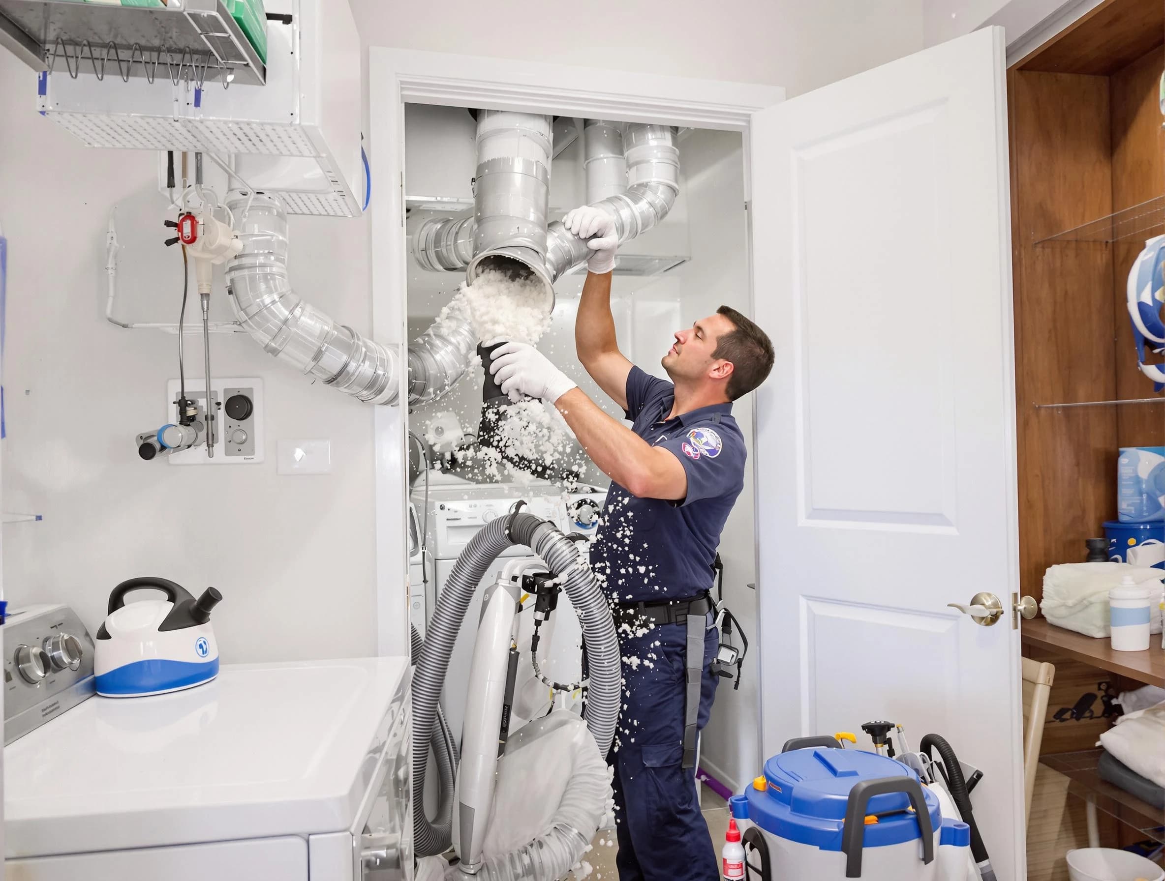 Sandy Dryer Vent Cleaning technician delivering thorough residential dryer vent cleaning service in Sandy